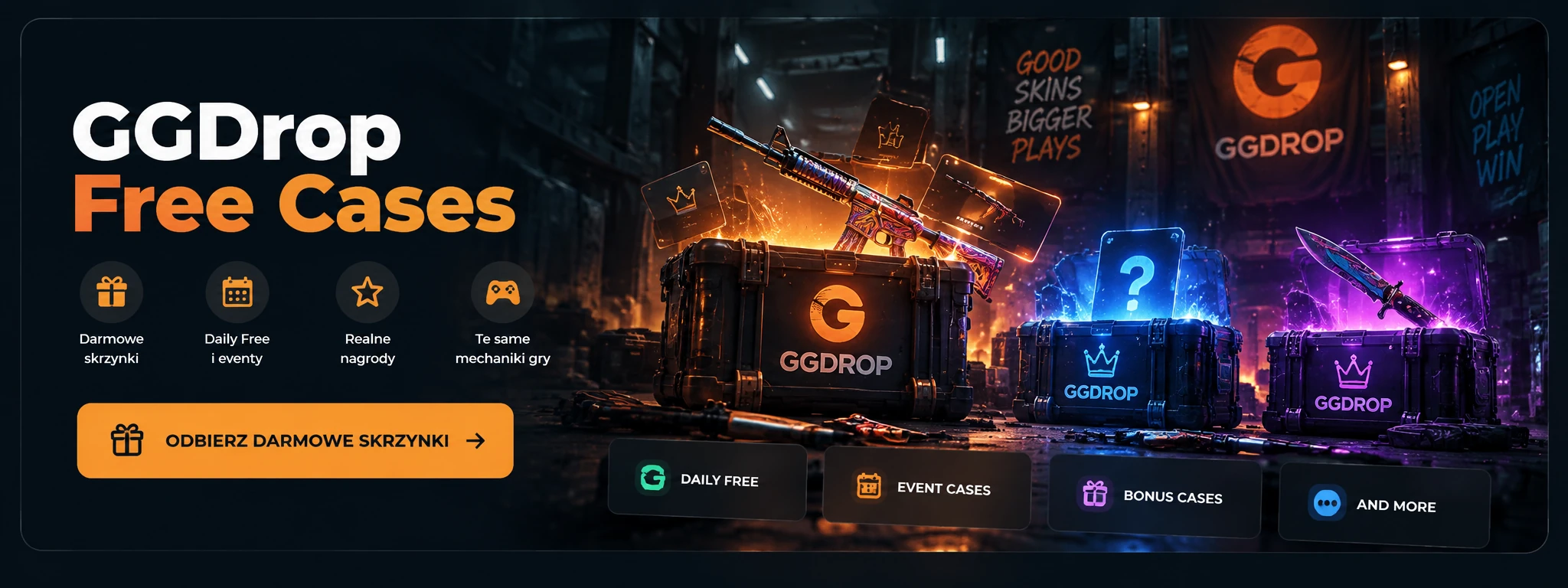 GGDrop Free Cases — darmowe skrzynki i nagrody